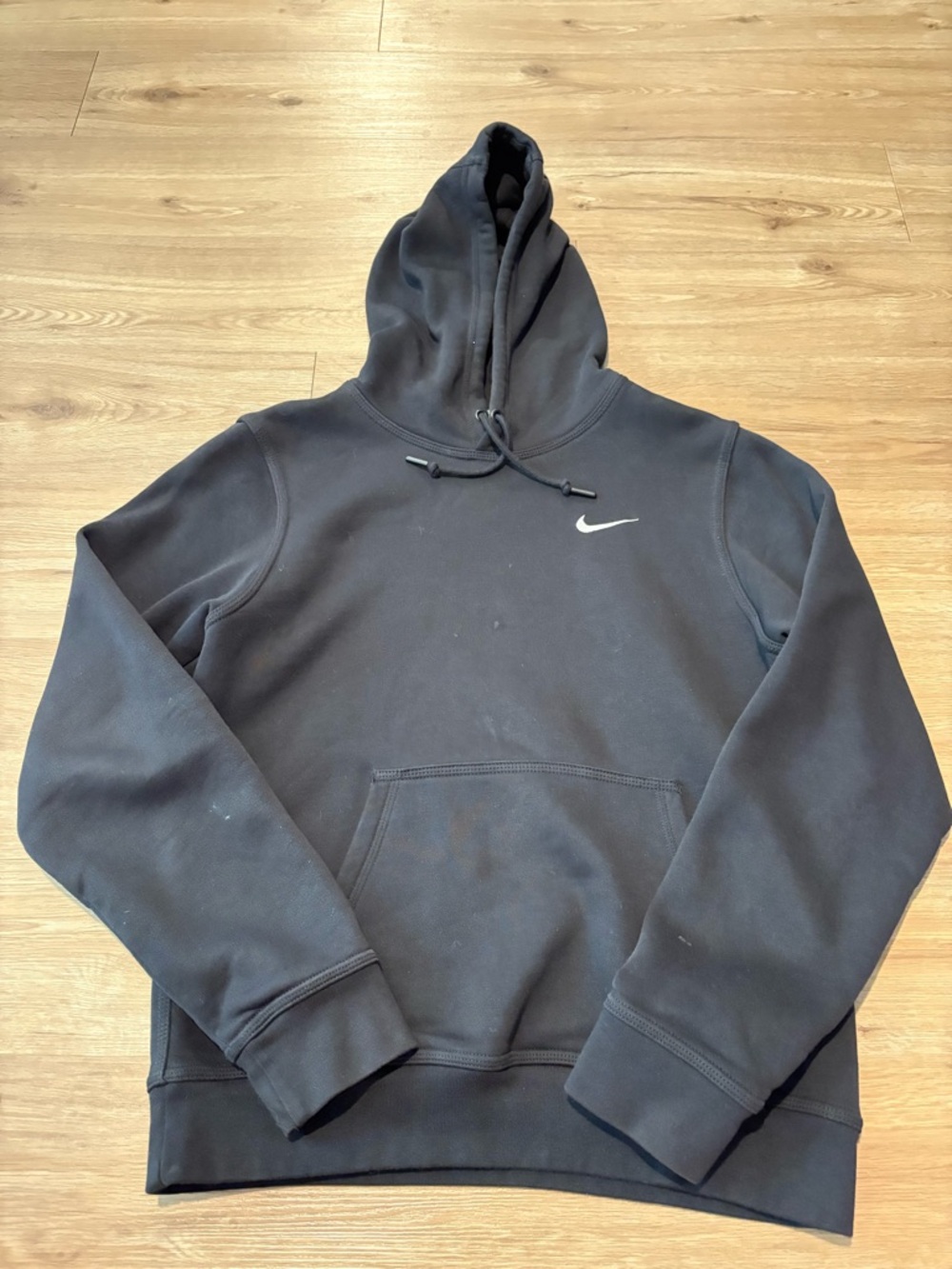 Nike Black Pullover Hoodie with White Swoosh